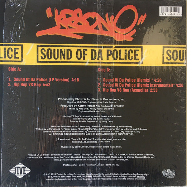 KRS-One : Sound Of Da Police (12", Maxi)