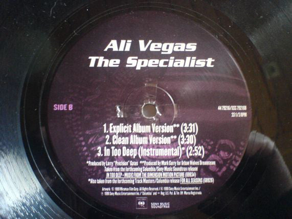 Nas & Nature (4) / Ali Vegas : In Too Deep / The Specialist (12")