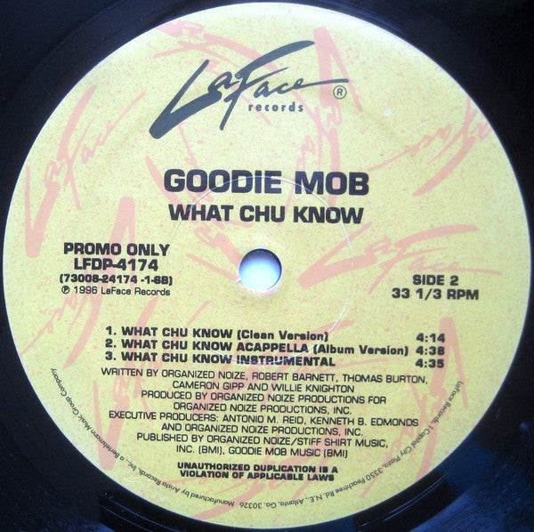 Goodie Mob : Dirty South / What Chu Know (12", Promo)