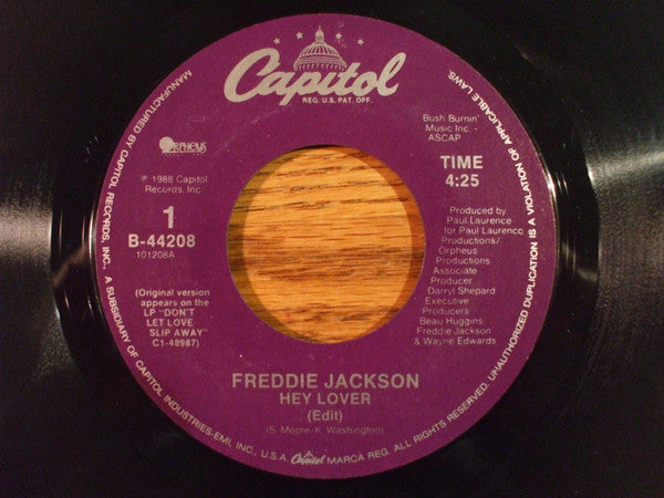 Freddie Jackson : Hey Lover (7", Styrene, All)