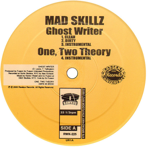 Mad Skillz : Ghost Writer / Together / 1, 2 Theory (12")
