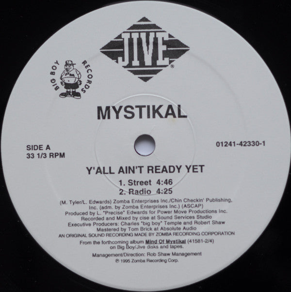 Mystikal : Y'All Ain't Ready Yet (12")