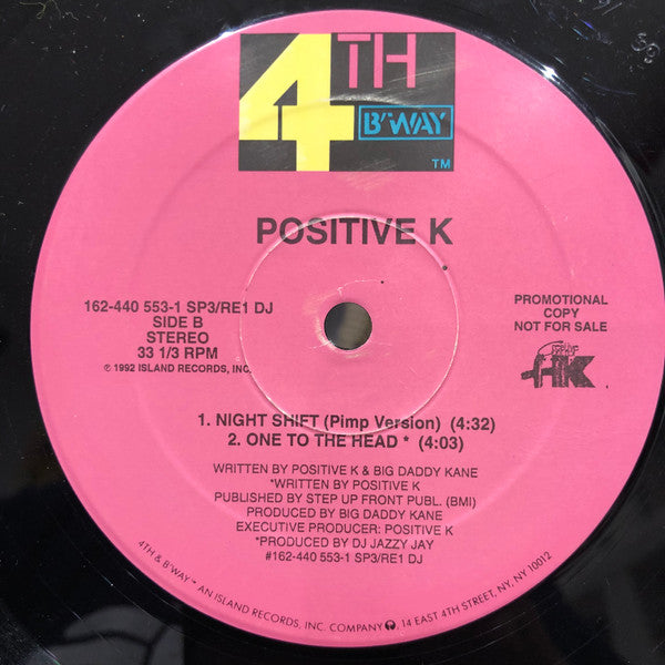 Positive K : Night Shift (12", Promo)