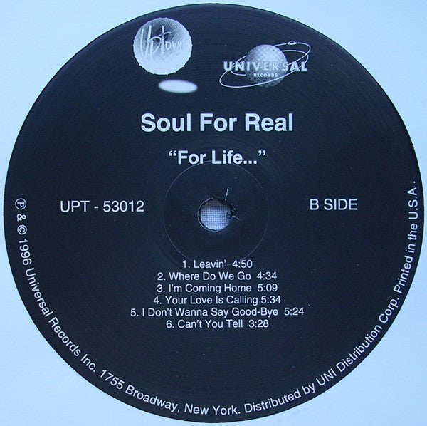 Soul For Real : For Life... (LP, Album)