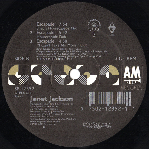 Janet Jackson : Escapade (12", Single)