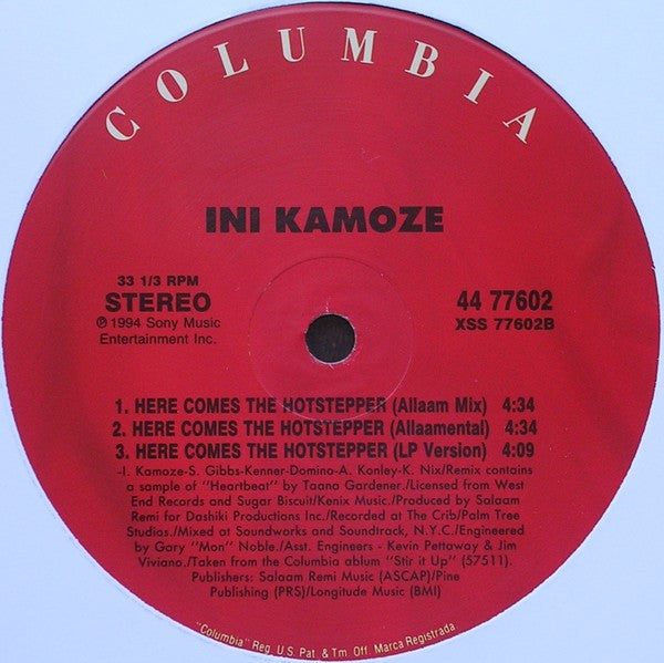 Ini Kamoze : Here Comes The Hotstepper (12")
