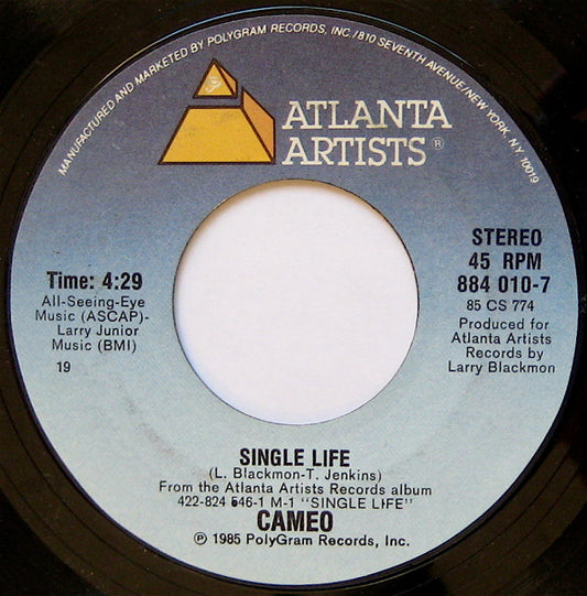 Cameo : Single Life (7", Single)