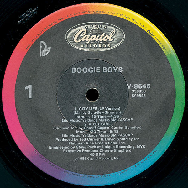 Boogie Boys : A Fly Girl  / City Life (12", Single)