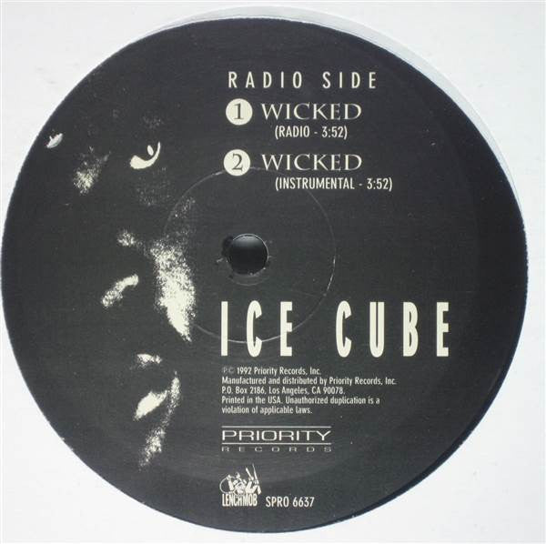 Ice Cube : Wicked / U Ain't Gonna Take My Life (12", Promo)