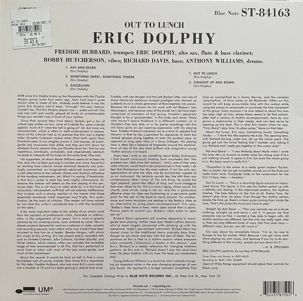 Eric Dolphy - Out To Lunch! (LP, Album, RE, 180) M