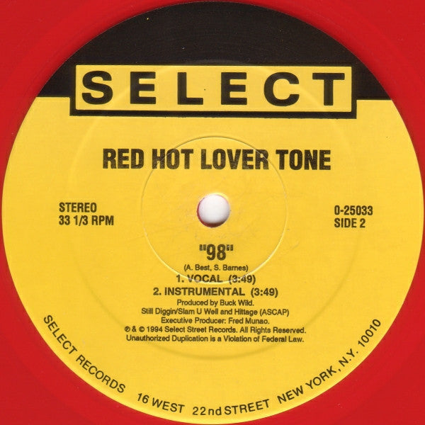 Red Hot Lover Tone : #1 Player (12", Red)