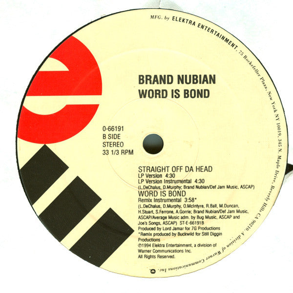 Brand Nubian : Word Is Bond (12")