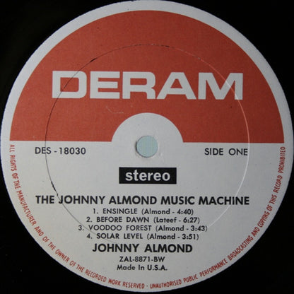 Johnny Almond Music Machine : Patent Pending (LP, Album)