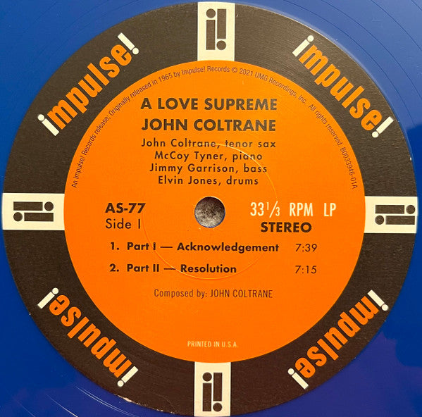 John Coltrane : A Love Supreme (LP,Album,Reissue,Stereo)