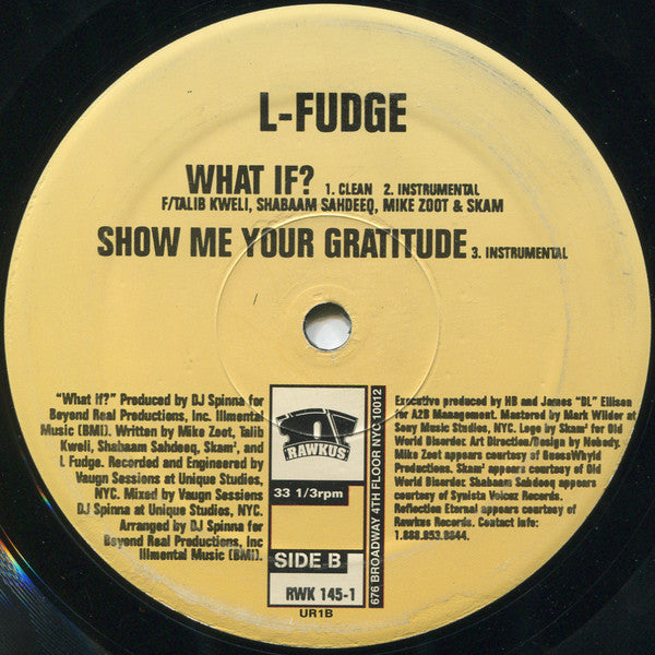L-Fudge : Liquid / What If? / Show Me Your Gratitude (12")