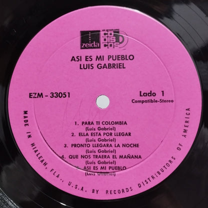 Luis Gabriel : Asi Es Mi Pueblo (Y Las Nuevas Canciones De Luis Gabriel) (LP)