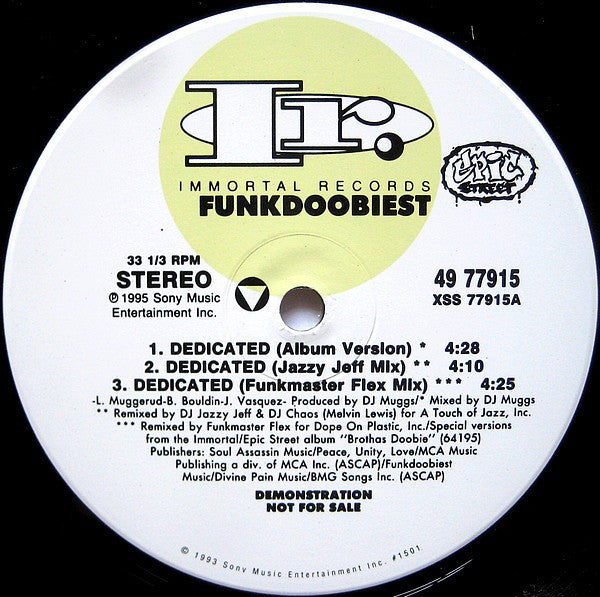 Funkdoobiest : Dedicated (12", Promo)