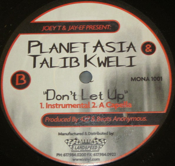 Planet Asia & Talib Kweli : Don't Let Up (12")