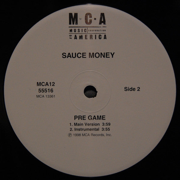 Sauce Money : Middle Finger U. / Pre Game (12", Single)