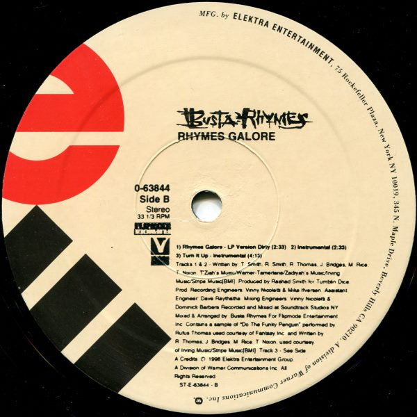 Busta Rhymes : Turn It Up (Remix) / Fire It Up (12")