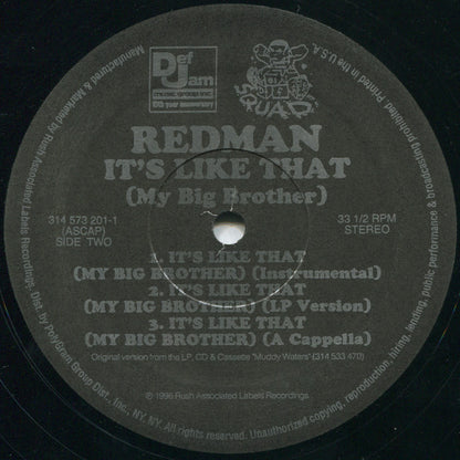 Redman : It's Like That (My Big Brother) (12", Single)