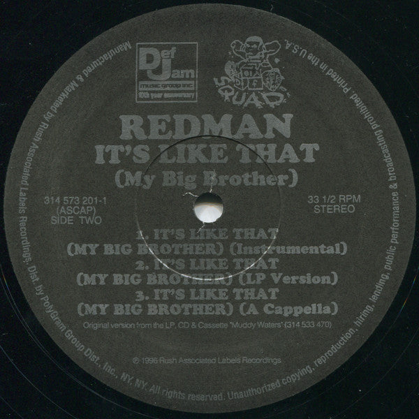 Redman : It's Like That (My Big Brother) (12", Single)