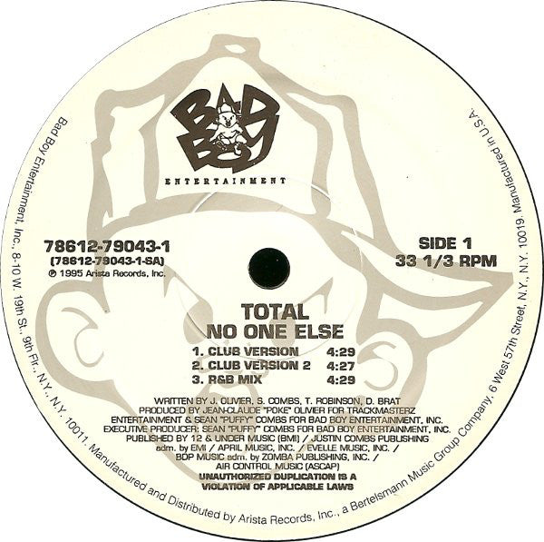 Total : No One Else (12", Single)