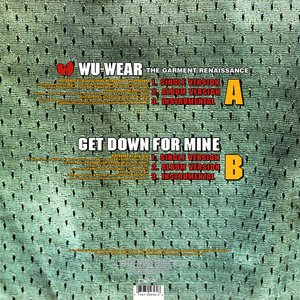 RZA Feat. Method Man & Cappadonna : Wu-Wear: The Garment Renaissance (12", Single)