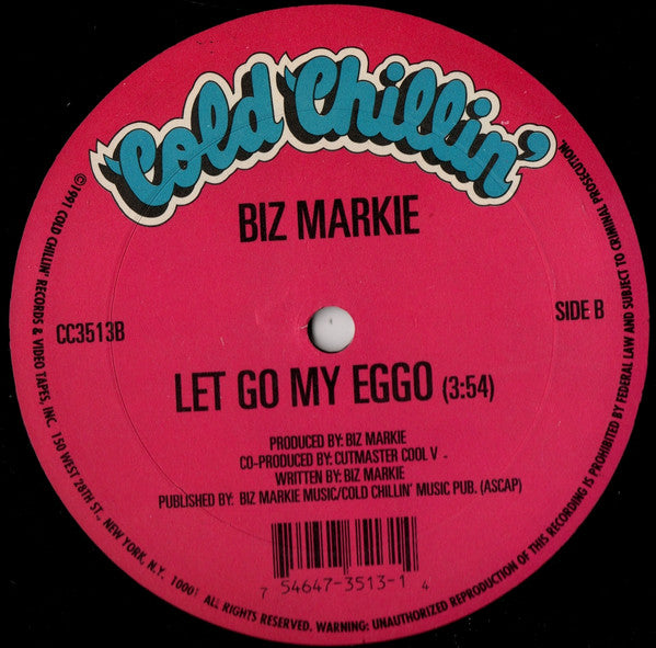 Biz Markie : Just Rhymin' With Biz / Let Go My Eggo (12", Ltd)