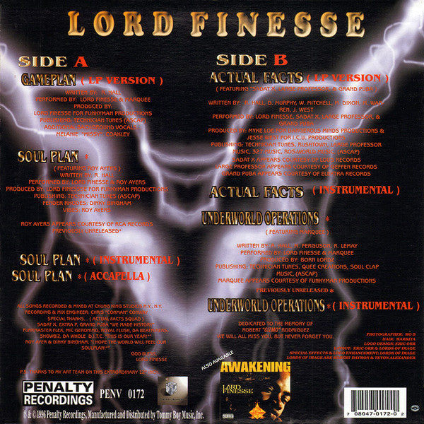 Lord Finesse : Gameplan / Actual Facts (12")