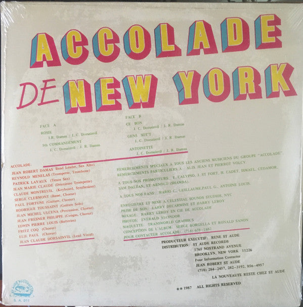 Accolade De New York : Accolade De New York (LP)
