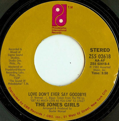 The Jones Girls : (I Found) That Man Of Mine (7")