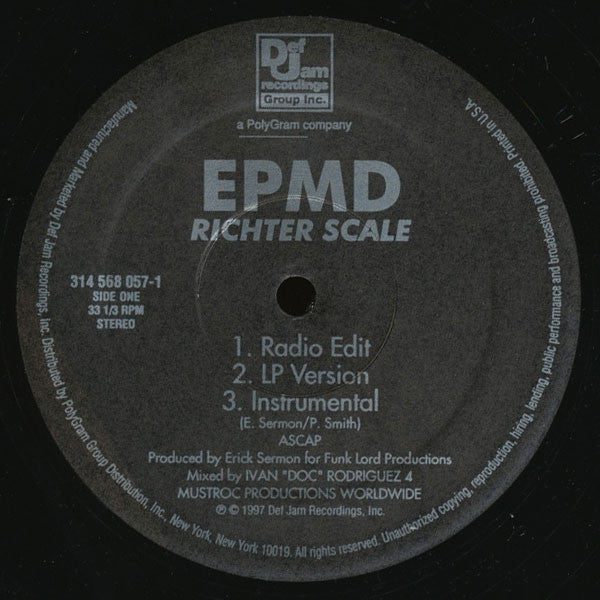 EPMD : Richter Scale (12", Single)