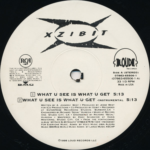 Xzibit : What U See Is What U Get (12")