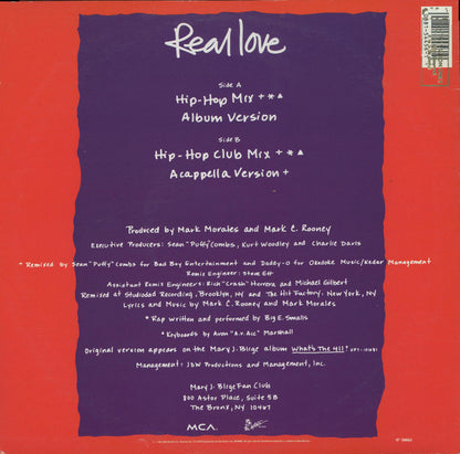 Mary J Blige* : Real Love (12")