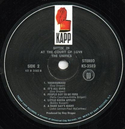 The Unifics : Sittin' In At The Court Of Love (LP, Album, Pin)