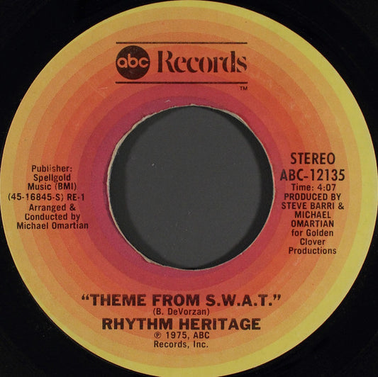 Rhythm Heritage : Theme From S.W.A.T. (7", Single, Styrene, Pit)