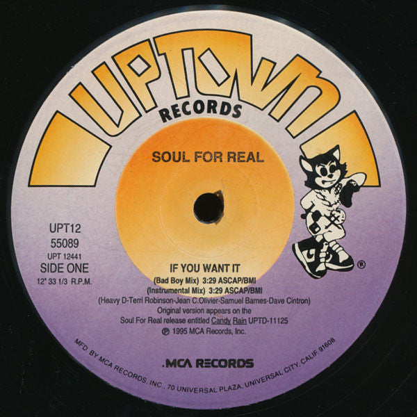 Soul For Real : If You Want It (12", Single)