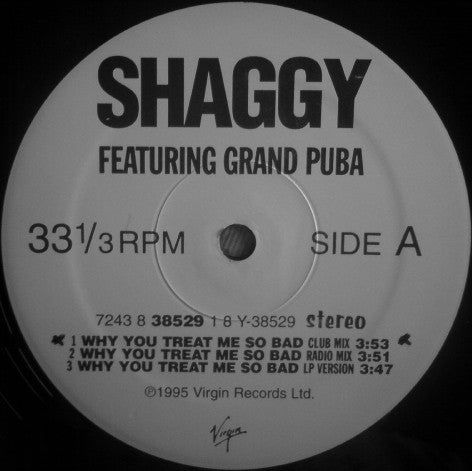 Shaggy Featuring Grand Puba : Why You Treat Me So Bad (12")