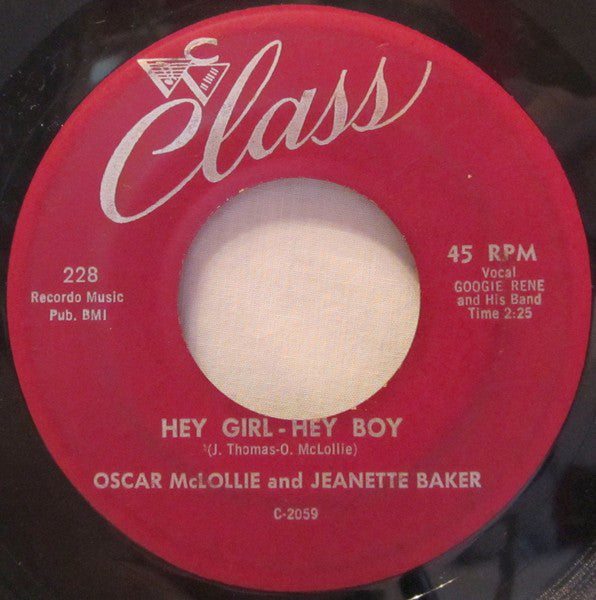 Oscar McLollie / Oscar McLollie And Jeanette Baker : Let Me Know Let Me Know / Hey Girl - Hey Boy (7", Single, Mar)