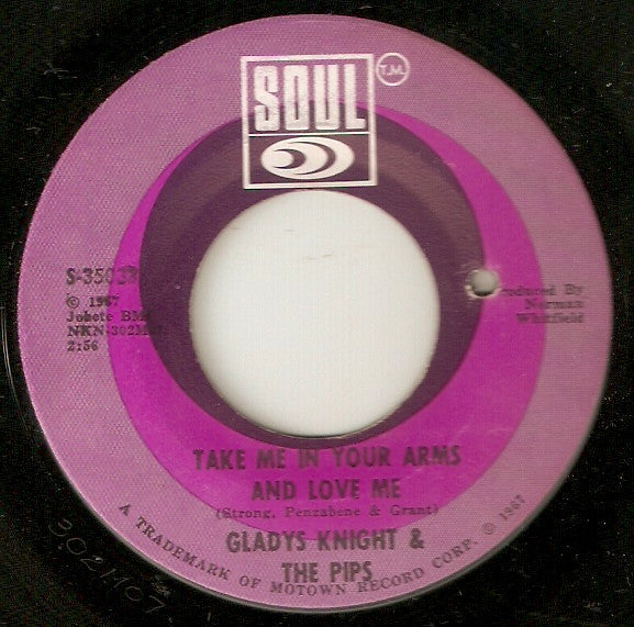 Gladys Knight And The Pips : Take Me In Your Arms And Love Me (7", Single, Bla)