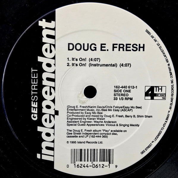 Doug E. Fresh : It's On! / Where's Da Party At? (12")
