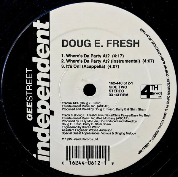 Doug E. Fresh : It's On! / Where's Da Party At? (12")