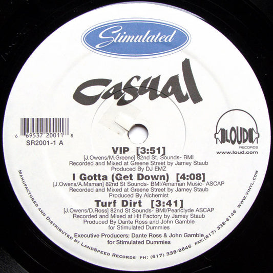 Casual : VIP / I Gotta (Get Down) / Turf Dirt (12")