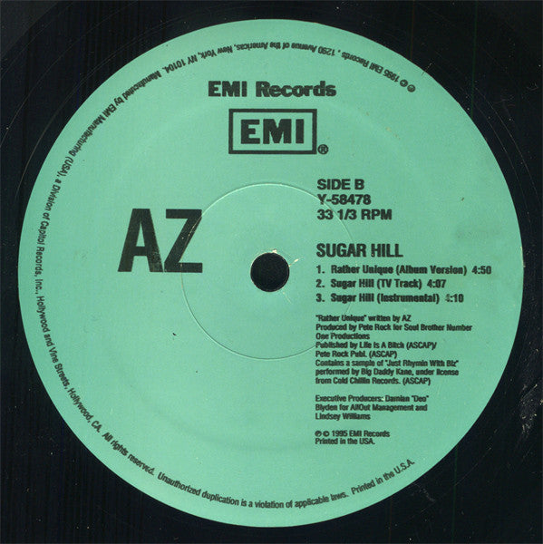 AZ : Sugar Hill (Remix) (12")