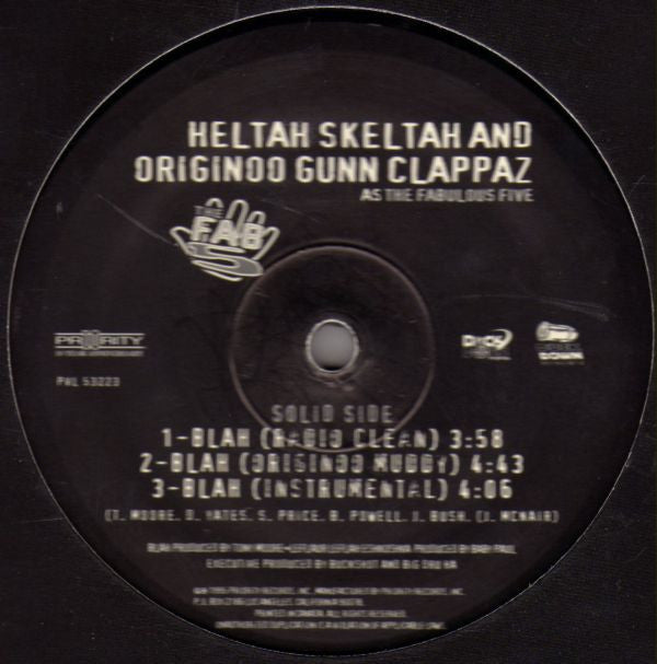 The Fabulous Five Featuring Heltah Skeltah And Originoo Gunn Clappaz* : Blah / Leflah (12", Single)