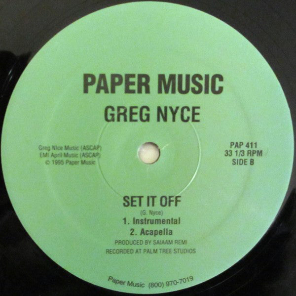 Greg Nyce* : Set It Off (12")