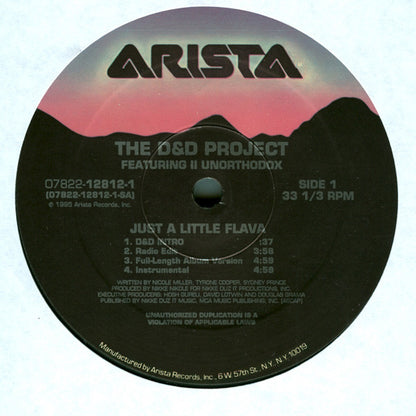 The D&D Project Featuring II Unorthodox* / Juice (18) : Just A Little Flava / Nine Inches Hard (12")