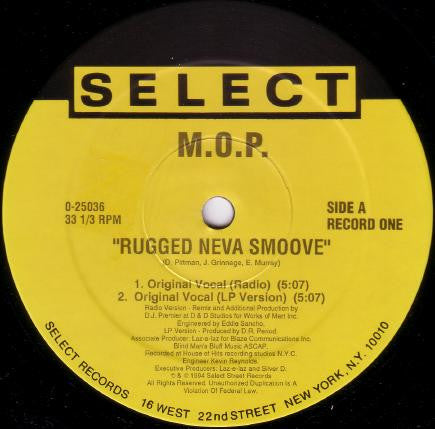 M.O.P. : Rugged Neva Smoove (2x12", Single)