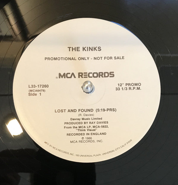 The Kinks : Lost And Found (12", Promo)